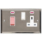 Elite Stepped Plate Range Satin Nickel Switches & Sockets, S05 - 45A Cooker Unit + 13A Socket by Heritage Brass By M-Marcus