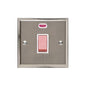 Elite Stepped Plate Range Satin Nickel Switches & Sockets, S05 - 45A DP Cooker Switch with Neon (single plate) by Heritage Brass By M-Marcus