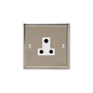 Elite Stepped Plate Range Satin Nickel Switches & Sockets, S05 - 5 Amp 3 Round Pin Socket by Heritage Brass By M-Marcus