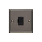 Elite Stepped Plate Range Polished Black Nickel Switches & Sockets, S06 - Unswitched Spur (13 Amp) by Heritage Brass By M-Marcus