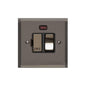 Elite Stepped Plate Range Polished Black Nickel Switches & Sockets, S06 - Switched Spur with Neon (13 Amp) by Heritage Brass By M-Marcus