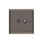 Elite Stepped Plate Range Polished Black Nickel Switches & Sockets, S06 - TV/Satellite Socket by Heritage Brass By M-Marcus