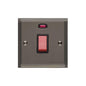 Elite Stepped Plate Range Polished Black Nickel Switches & Sockets, S06 - 45A DP Cooker Switch with Neon (single plate) by Heritage Brass By M-Marcus