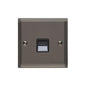 Elite Stepped Plate Range Polished Black Nickel Switches & Sockets, S06 - 1 Gang Secondary Line Socket by Heritage Brass By M-Marcus