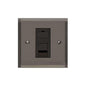 Elite Stepped Plate Range Polished Black Nickel Switches & Sockets, S06 - 1 Gang CAT6 by Heritage Brass By M-Marcus