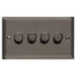 Elite Stepped Plate Range Polished Black Nickel Switches & Sockets, S06 - 4G Multi Location Primary Dimmer by Heritage Brass By M-Marcus