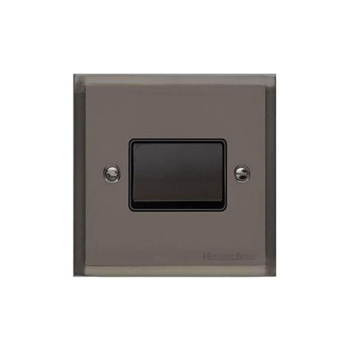 Elite Stepped Plate Range Polished Black Nickel Switches & Sockets, S06 - 6A Triple Pole Fan Isolator Switch by Heritage Brass By M-Marcus