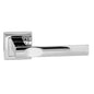 STATUS Kansas Lever Door Handle on Square Rose - Polished Chrome - Default