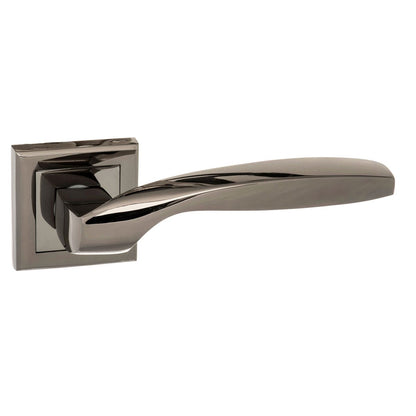 STATUS Oklahoma Lever Door Handle on Square Rose - Black Nickel - Default