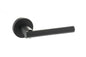 STATUS Nebraska Lever Door Handle on Round Rose - Matt Black - Default