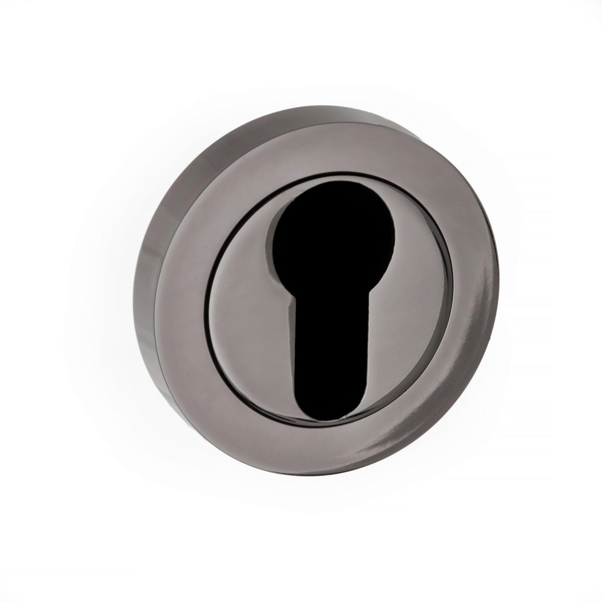 STATUS Euro Escutcheons on Round Rose - Black Nickel - Default