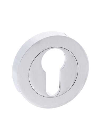 STATUS Euro Escutcheons on Round Rose - Polished Chrome - Default