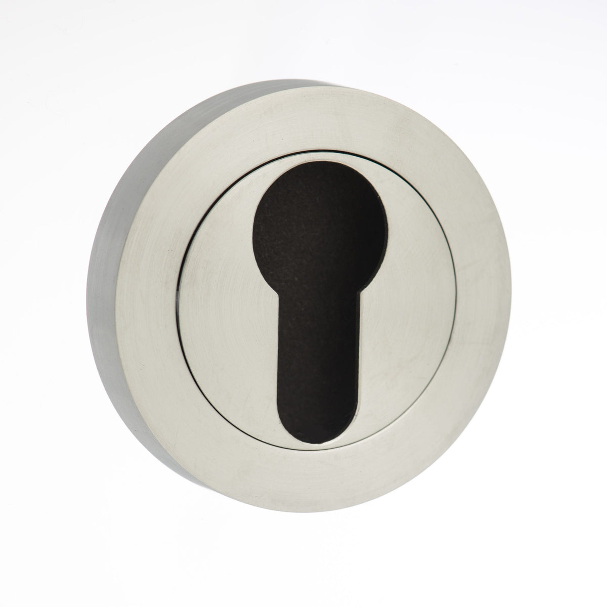 STATUS Euro Escutcheons on Round Rose - Satin Chrome - Default