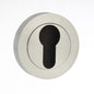 STATUS Euro Escutcheons on Round Rose - Satin Chrome - Default