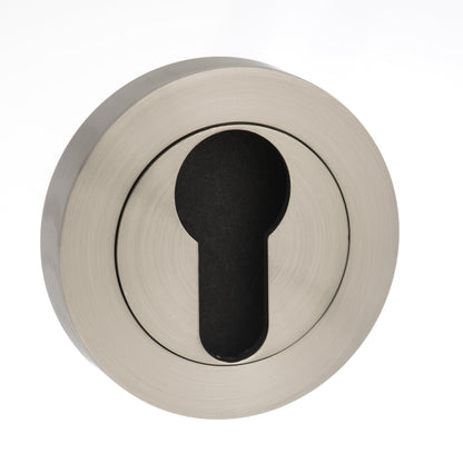STATUS Euro Escutcheons on Round Rose - Satin Nickel - Default