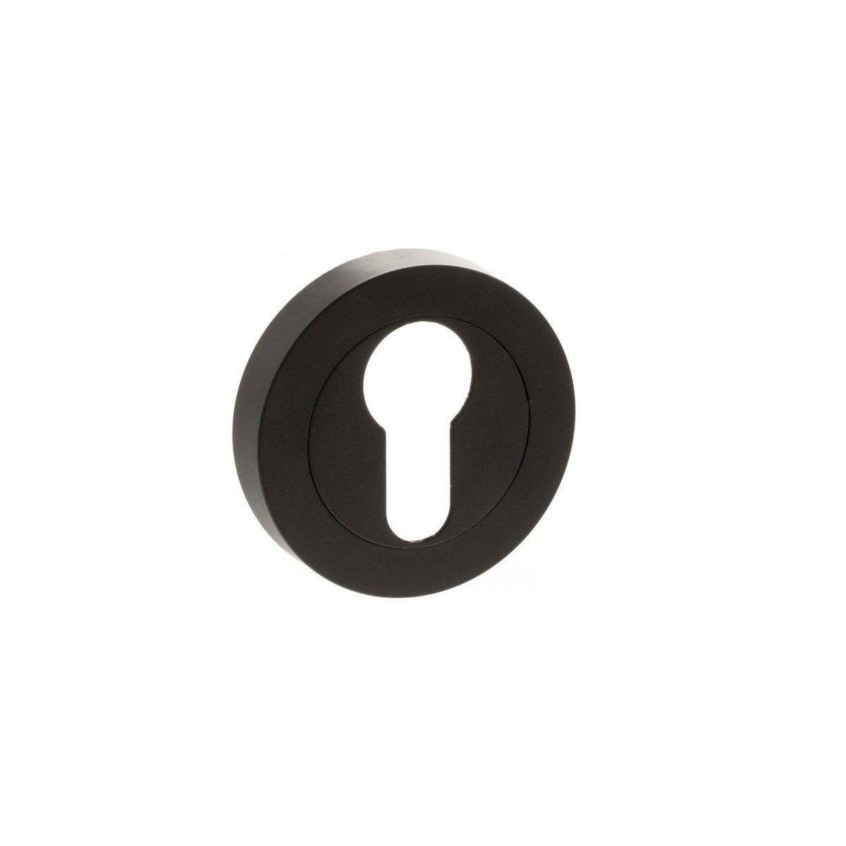STATUS Euro Escutcheons on Round Rose - Urban Dark Bronze - Depth: 10mm, Height: 51mm, Width: 51mm