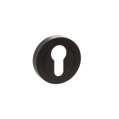 STATUS Euro Escutcheons on Round Rose - Urban Dark Bronze - Depth: 10mm, Height: 51mm, Width: 51mm