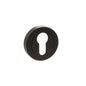 STATUS Euro Escutcheons on Round Rose - Urban Dark Bronze - Depth: 10mm, Height: 51mm, Width: 51mm