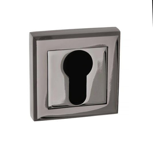 STATUS Euro Escutcheons on Square Rose - Black Nickel - Default