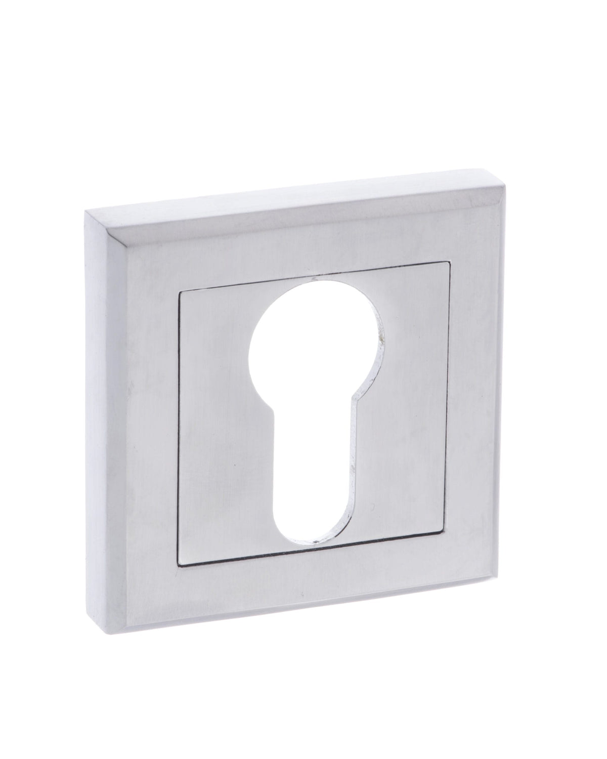 STATUS Euro Escutcheons on Square Rose - Satin Chrome - Default