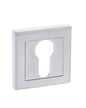 STATUS Euro Escutcheons on Square Rose - Satin Chrome - Default