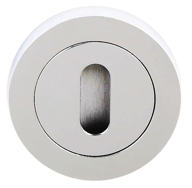 STATUS Key Escutcheons on Round Rose - Polished Chrome - Default
