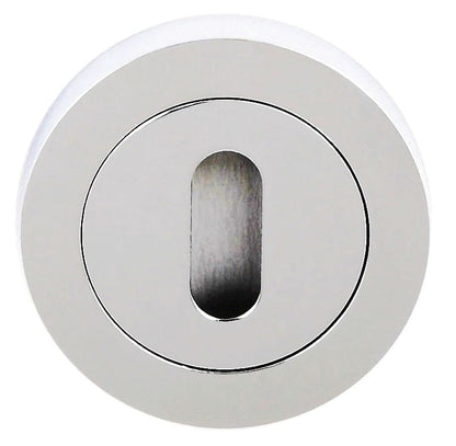 STATUS Key Escutcheons on Round Rose - Polished Chrome - Default