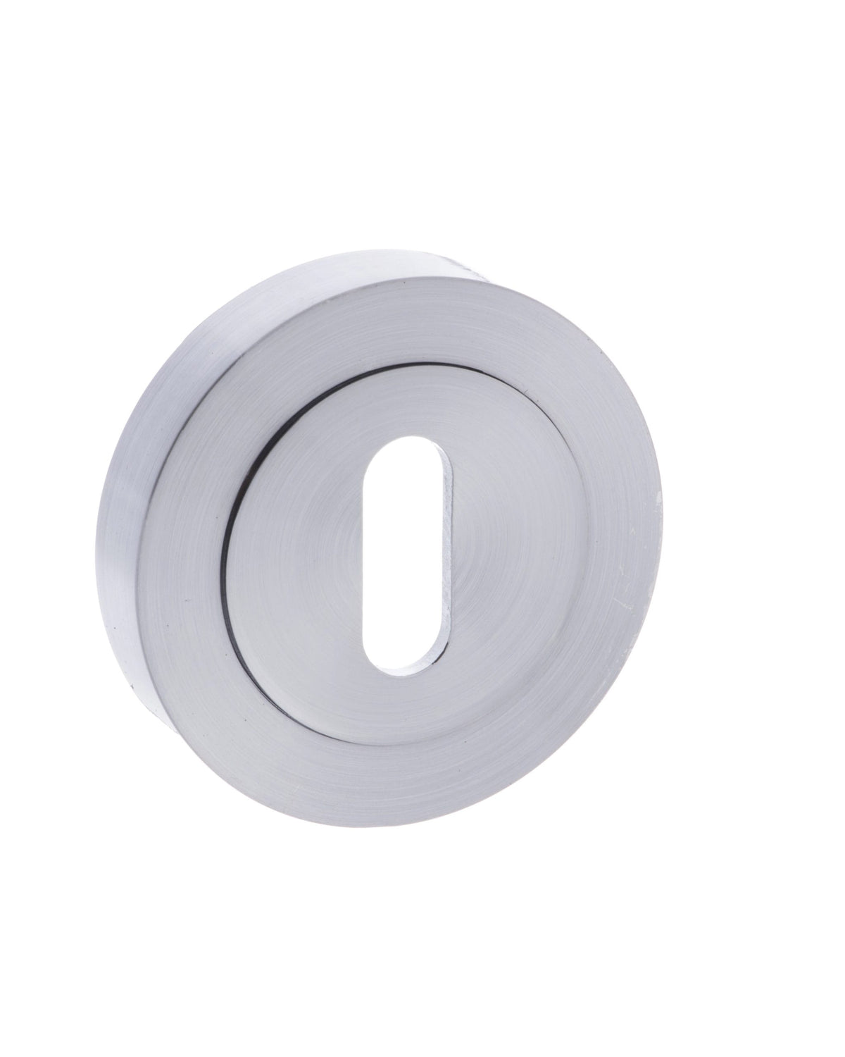 STATUS Key Escutcheons on Round Rose - Satin Chrome - Default