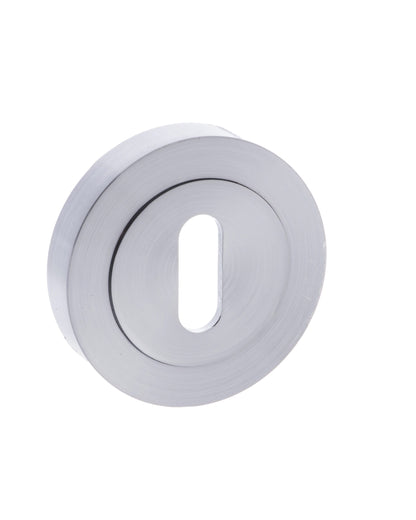 STATUS Key Escutcheons on Round Rose - Satin Chrome - Default