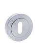 STATUS Key Escutcheons on Round Rose - Satin Chrome - Default