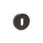 STATUS Key Escutcheons on Round Rose - Urban Dark Bronze - Depth: 10mm, Height: 51mm, Width: 51mm