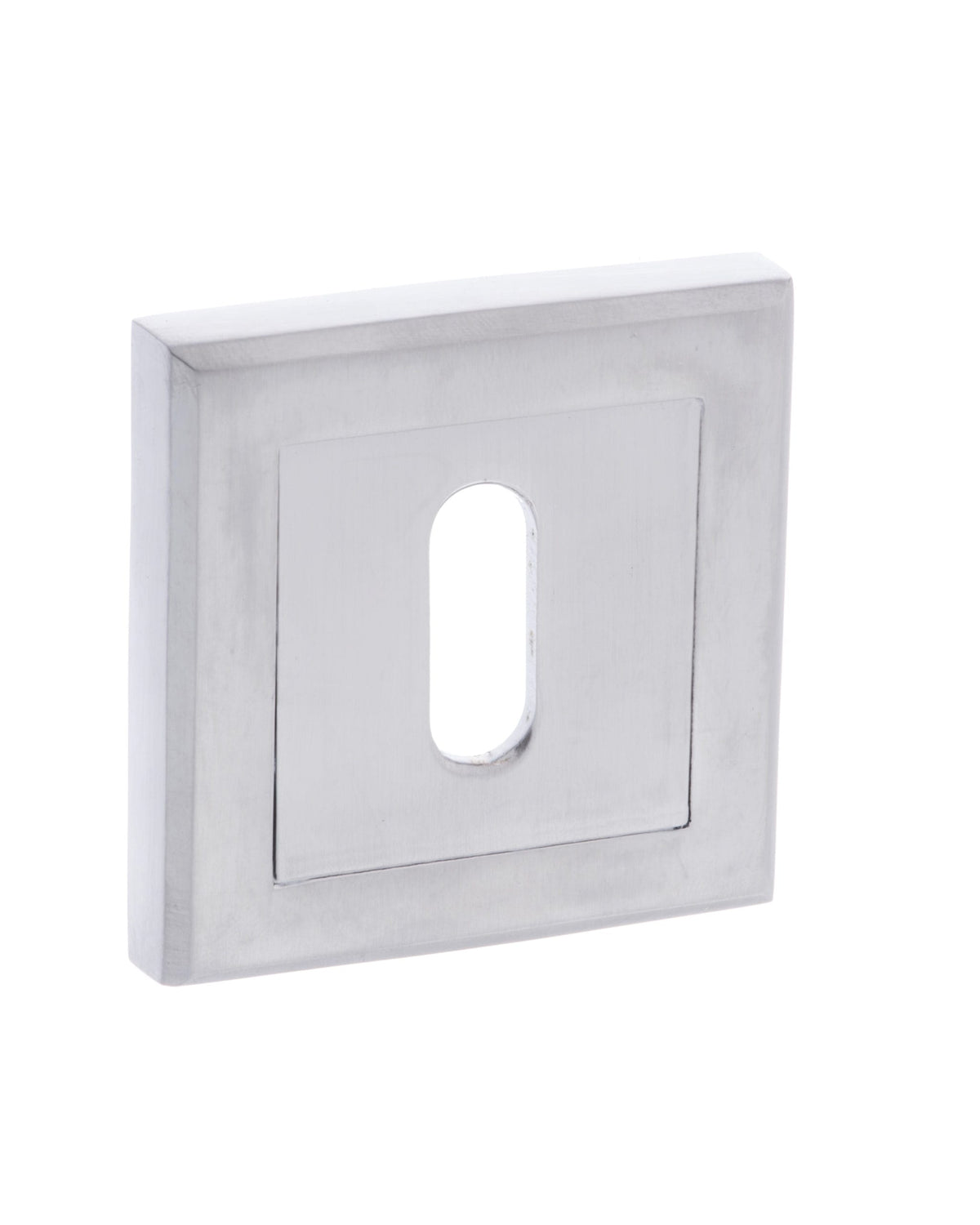 STATUS Key Escutcheons on Square Rose - Satin Chrome - Default
