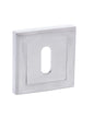 STATUS Key Escutcheons on Square Rose - Satin Chrome - Default