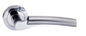 STATUS Florida Lever Door Handle on Round Rose - Satin Chrome/Polished Chrome - Default