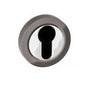 STATUS Euro Escutcheons on Round Rose - Black Nickel/Polished Chrome - Default
