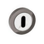 STATUS Key Escutcheons on Round Rose - Black Nickel/Polished Chrome - Default