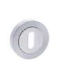 STATUS Key Escutcheons on Round Rose - Satin Chrome/Polished Chrome - Default