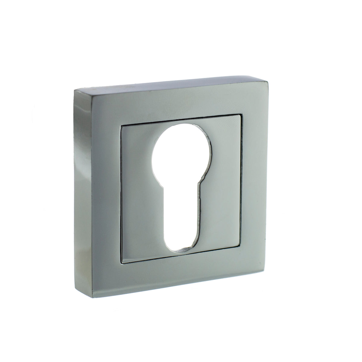 STATUS Euro Escutcheons on S4 Square Rose - Polished Chrome - Default