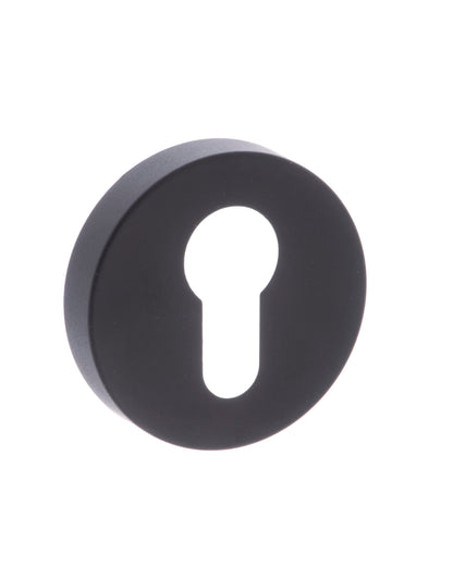 STATUS Euro Escutcheons on S4 Round Rose - Matt Black - Default