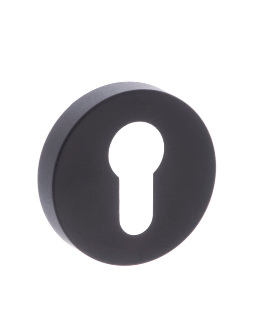 STATUS Euro Escutcheons on S4 Round Rose - Matt Black - Default