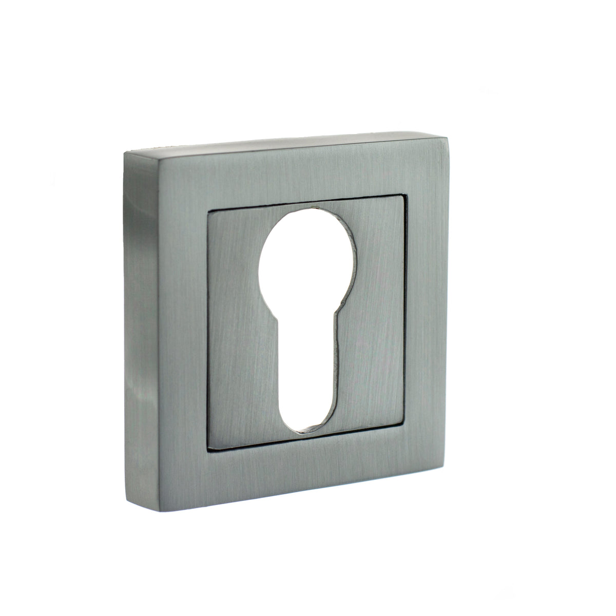 STATUS Euro Escutcheons on S4 Square Rose - Satin Chrome - Default