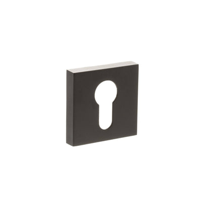 STATUS Euro Escutcheons on S4 Square Rose - Urban Dark Bronze - Depth: 10mm, Height: 50mm, Width: 50mm