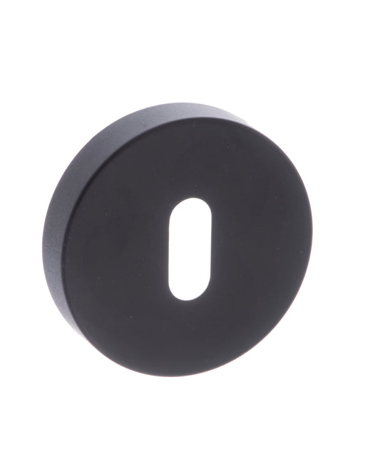 STATUS Key Escutcheons on S4 Round Rose - Matt Black - Default