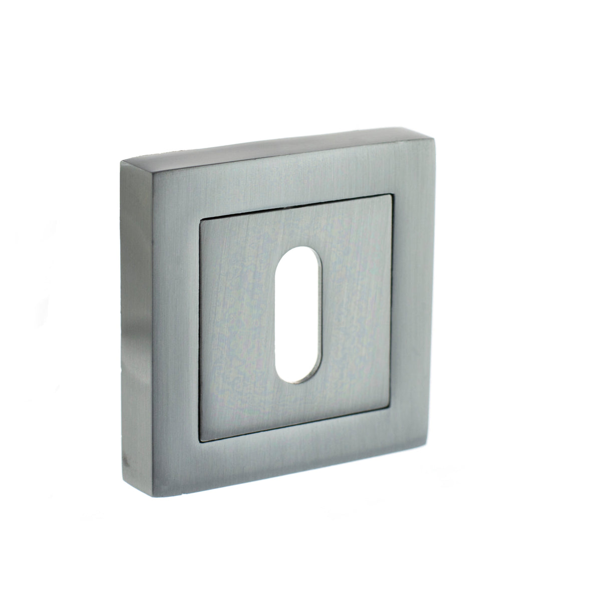 STATUS Key Escutcheons on S4 Square Rose - Satin Chrome - Default
