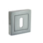 STATUS Key Escutcheons on S4 Square Rose - Satin Chrome - Default