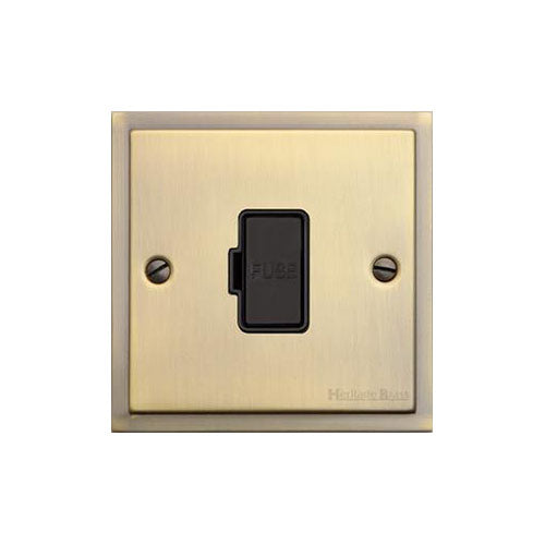 Elite Stepped Plate Range Antique Brass Switches & Sockets, S91 - Unswitched Spur (13 Amp) by Heritage Brass By M-Marcus