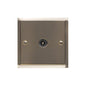 Elite Stepped Plate Range Antique Brass Switches & Sockets, S91 - 1 Gang Non-Isolated TV Coaxial Socket by Heritage Brass By M-Marcus
