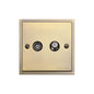Elite Stepped Plate Range Antique Brass Switches & Sockets, S91 - TV/Satellite Socket by Heritage Brass By M-Marcus