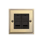 Elite Stepped Plate Range Antique Brass Switches & Sockets, S91 - 2 Gang RJ45 by Heritage Brass By M-Marcus