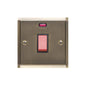 Elite Stepped Plate Range Antique Brass Switches & Sockets, S91 - 45A DP Cooker Switch with Neon (single plate) by Heritage Brass By M-Marcus